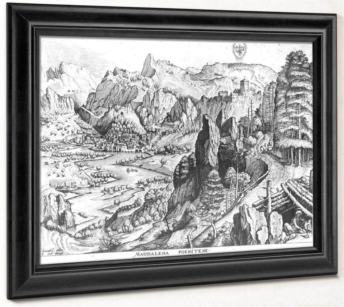 The Penitent Magdalene Engraved By Hieronymus Bosch (C.1510 70) By Pieter Brueghel Ii Fine Art Print