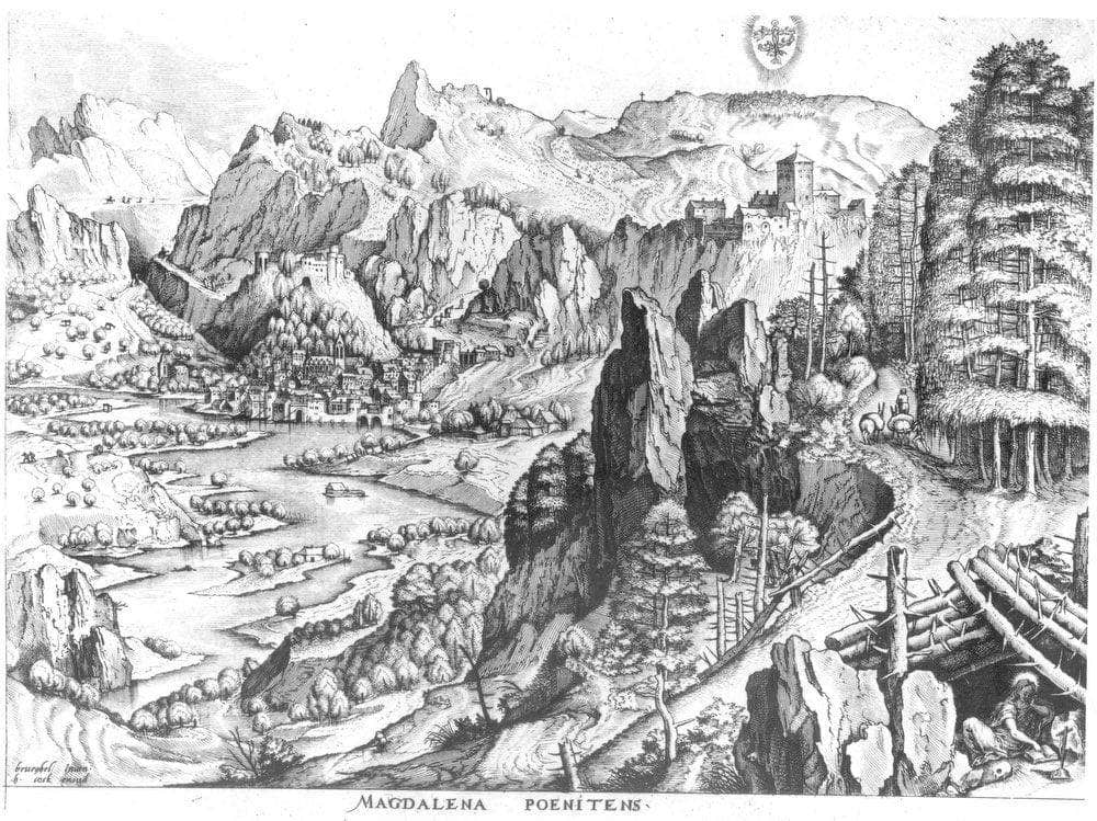 The Penitent Magdalene Engraved By Hieronymus Bosch (C.1510 70) By Pieter Brueghel Ii Fine Art Print