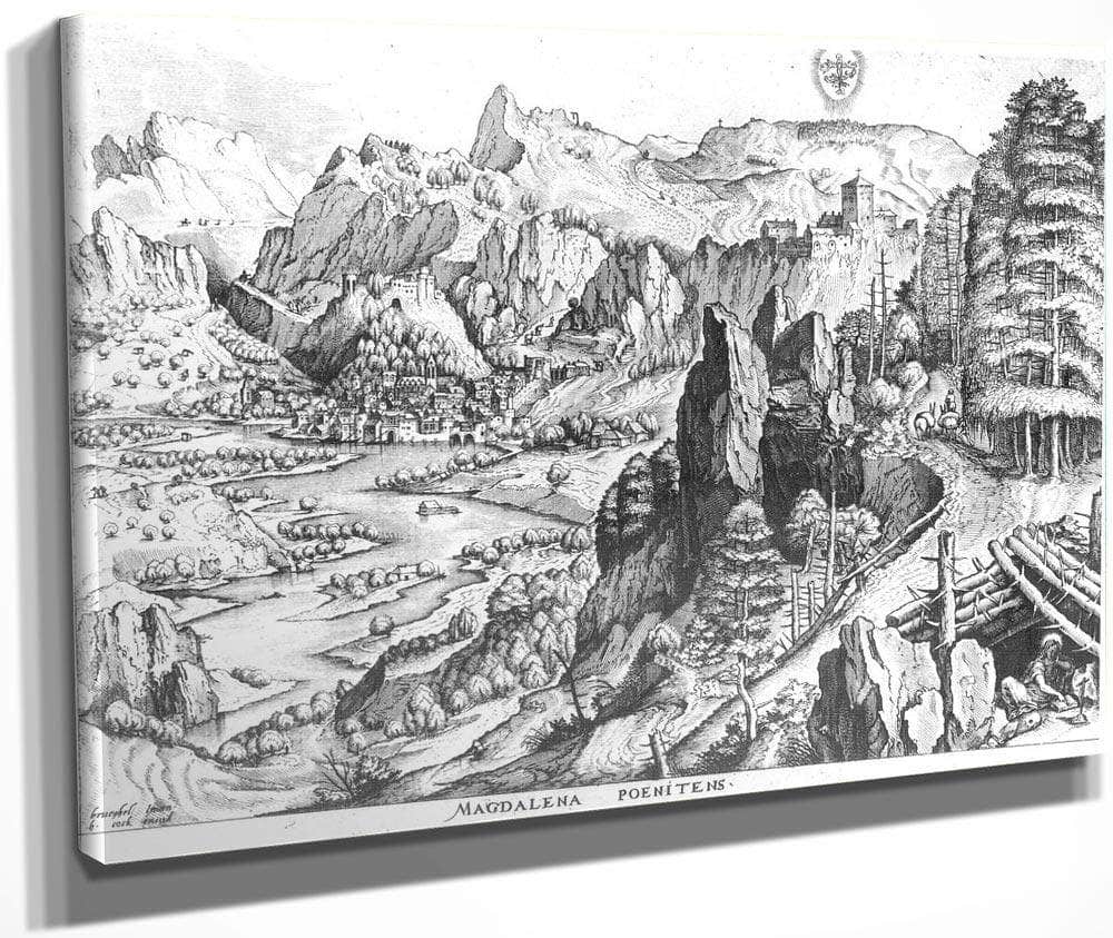 The Penitent Magdalene Engraved By Hieronymus Bosch (C.1510 70) By Pieter Brueghel Ii Fine Art Print