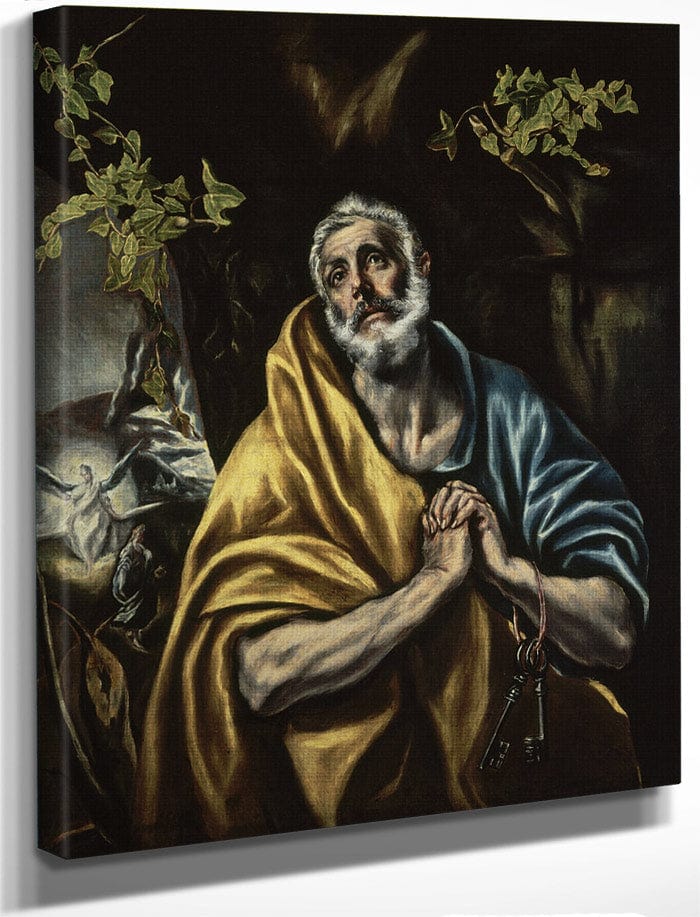 The Penitent Saint Peter By El Greco Fine Art Print