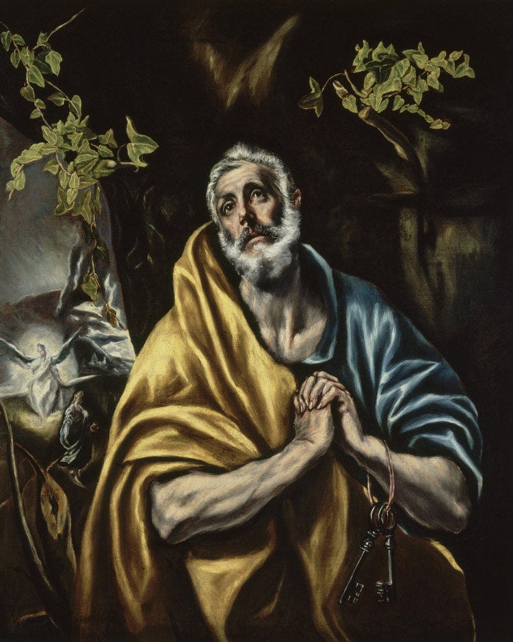 The Penitent Saint Peter By El Greco Fine Art Print