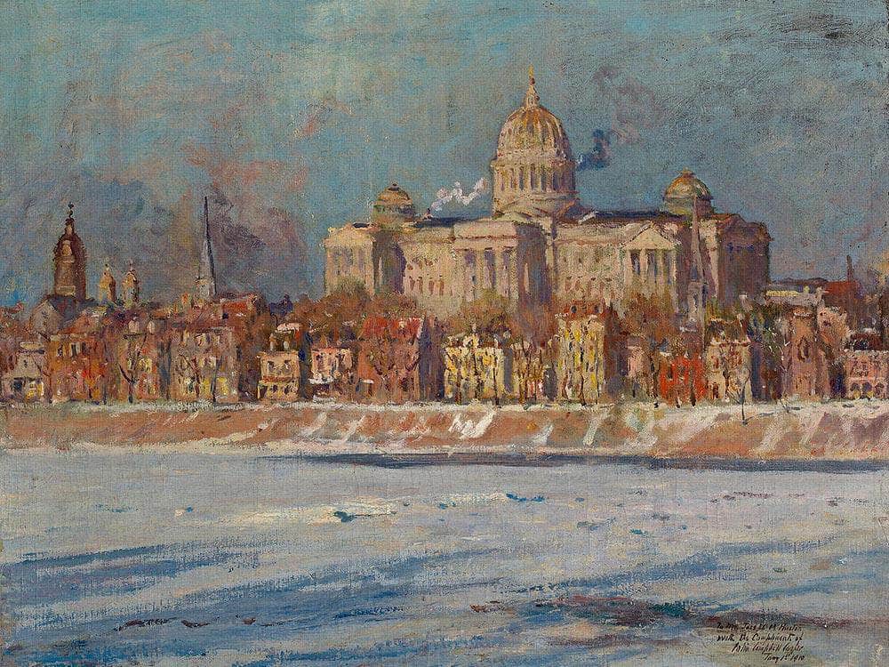 The Pennsylvania State Capitol Building, Harrisburg By Colin Campbell Cooper Fine Art Print