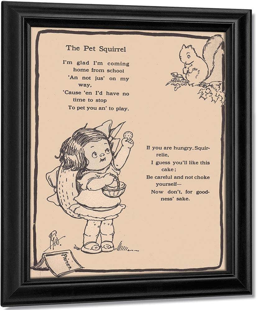 The Pet Squirrel Illustrated By Grace G Drayton Fine Art Print