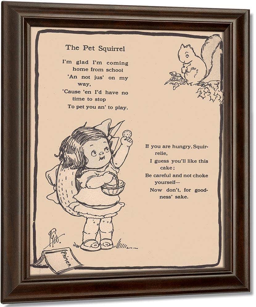 The Pet Squirrel Illustrated By Grace G Drayton Fine Art Print