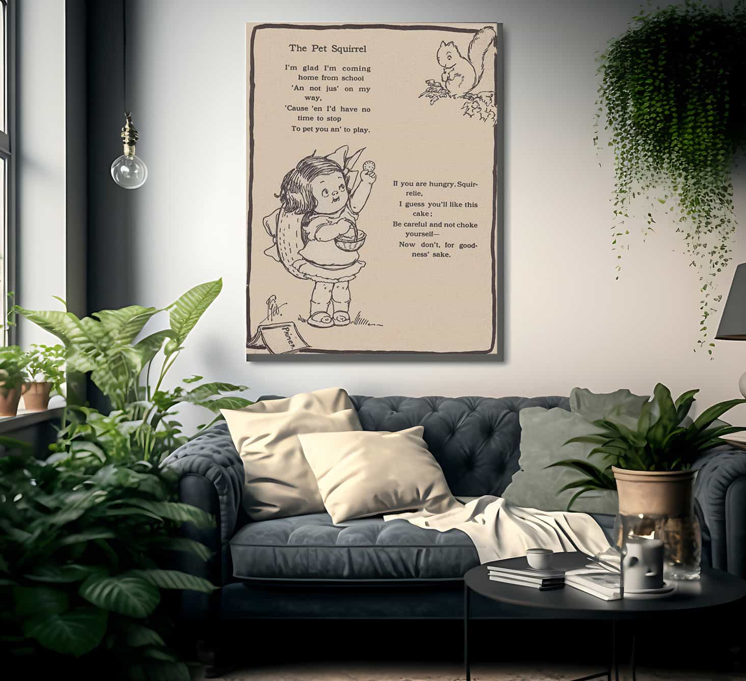 The Pet Squirrel Illustrated By Grace G Drayton Fine Art Print