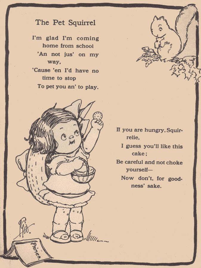 The Pet Squirrel Illustrated By Grace G Drayton Fine Art Print