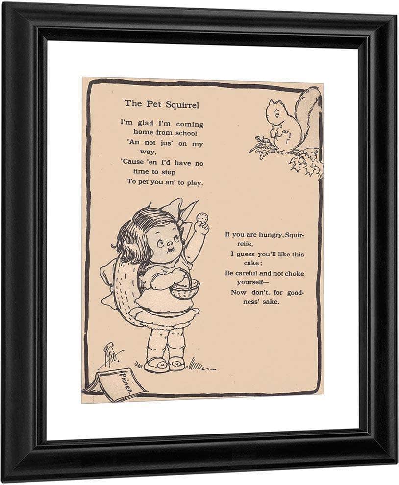 The Pet Squirrel Illustrated By Grace G Drayton Fine Art Print