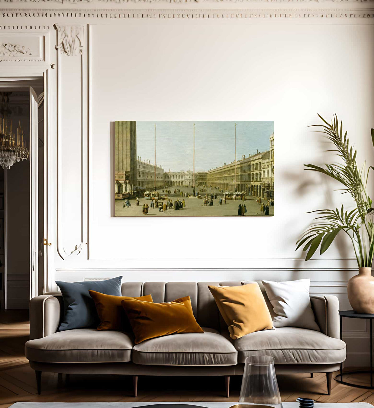 The Piazza San Marco By Canaletto Fine Art Print