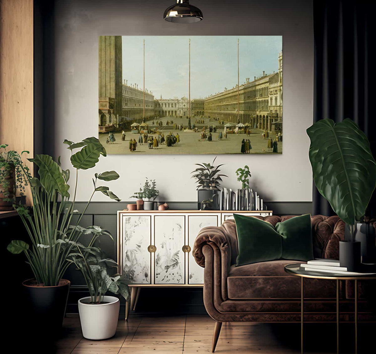 The Piazza San Marco By Canaletto Fine Art Print