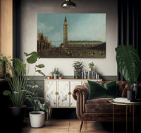 The Piazza San Marco Venice By Canaletto Fine Art Print