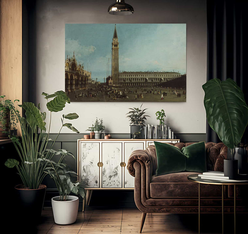 The Piazza San Marco Venice By Canaletto Fine Art Print
