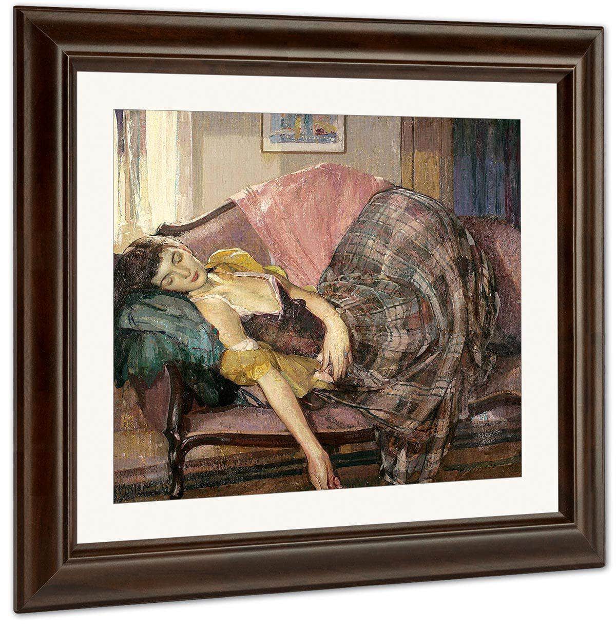 The Plaid Skirt By Richard Edward Miller Fine Art Print
