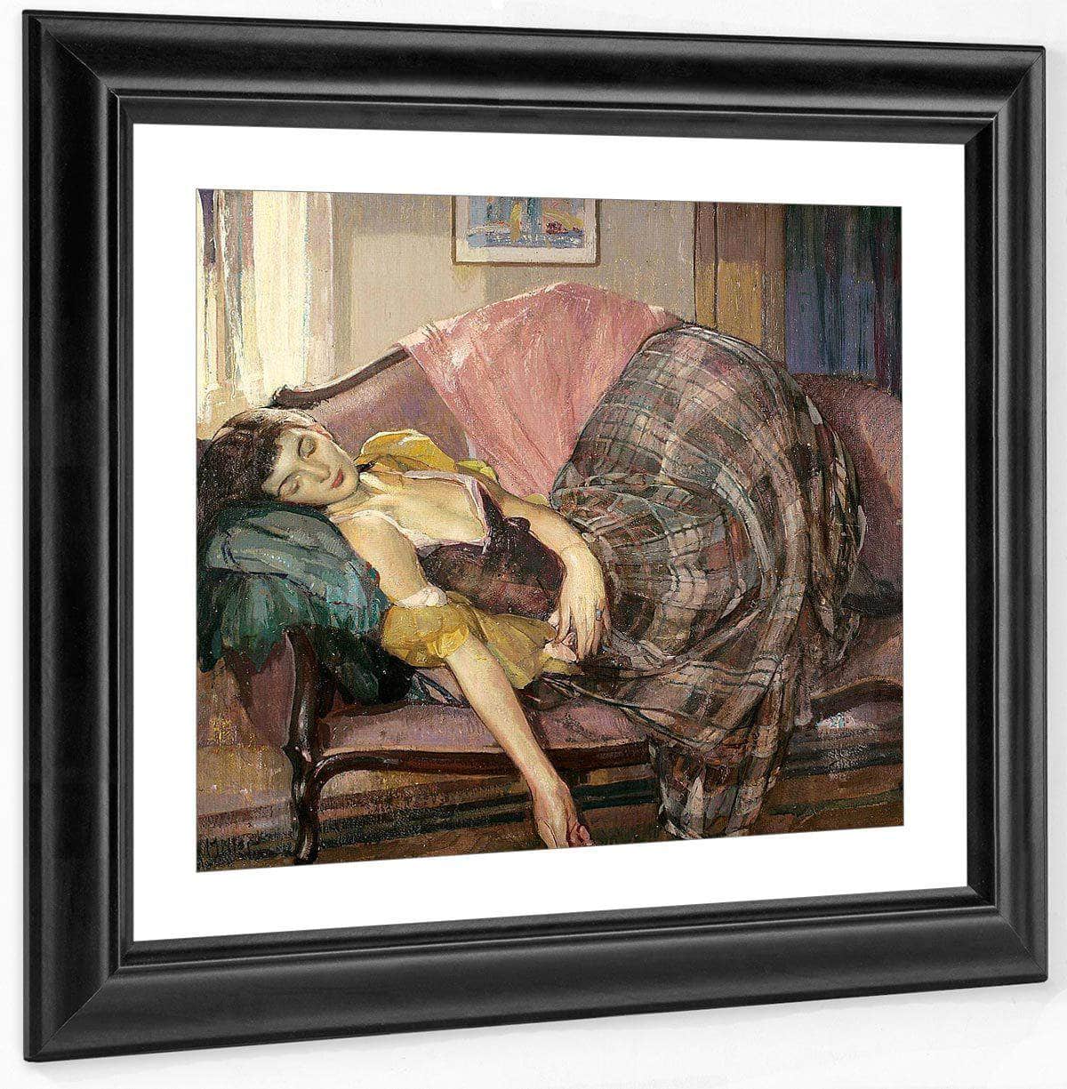 The Plaid Skirt By Richard Edward Miller Fine Art Print