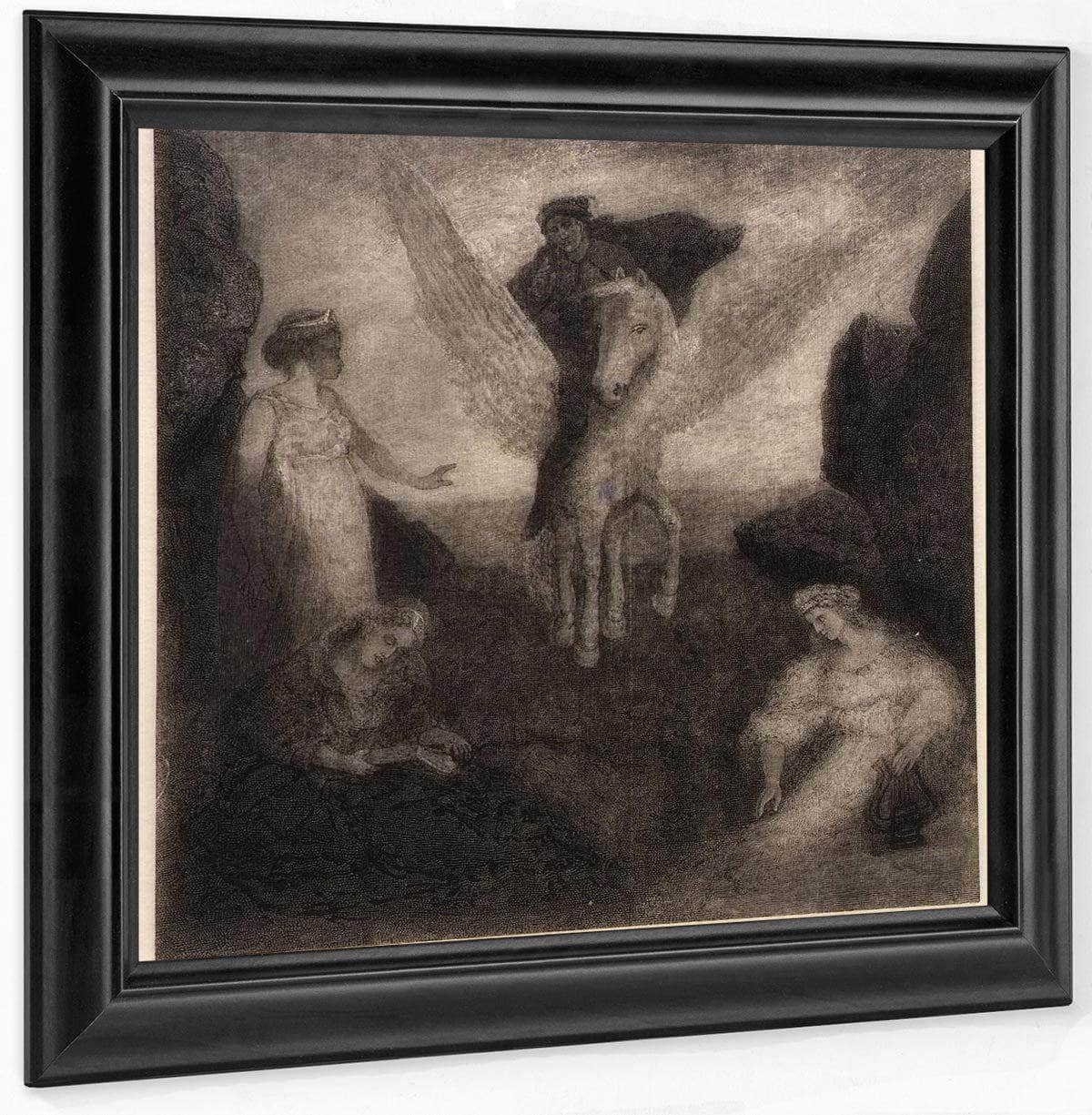 The Poet On Pegasus Entering The Realm Of The Muses By Albert Pinkhamryder Fine Art Print