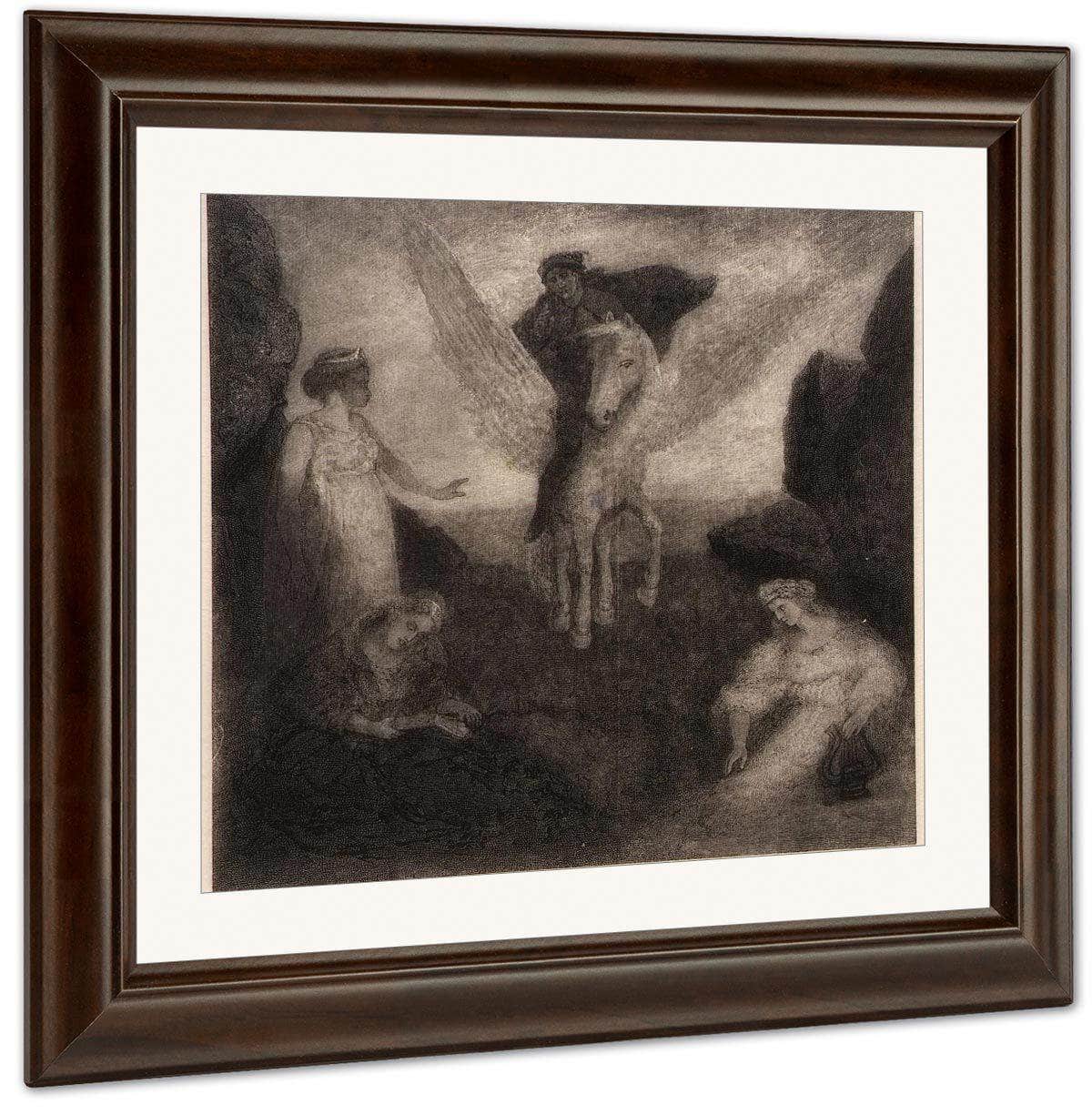 The Poet On Pegasus Entering The Realm Of The Muses By Albert Pinkhamryder Fine Art Print