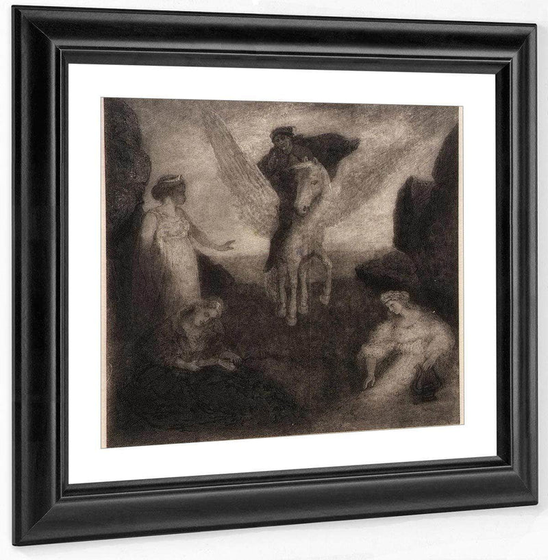 The Poet On Pegasus Entering The Realm Of The Muses By Albert Pinkhamryder Fine Art Print