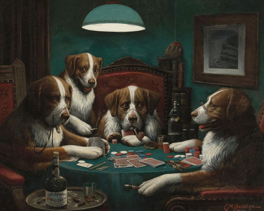 The Poker Game By Cassius Coolidge Fine Art Print