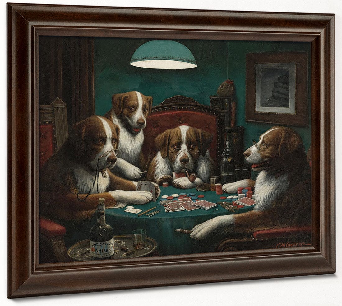 The Poker Game By Cassius Coolidge Fine Art Print
