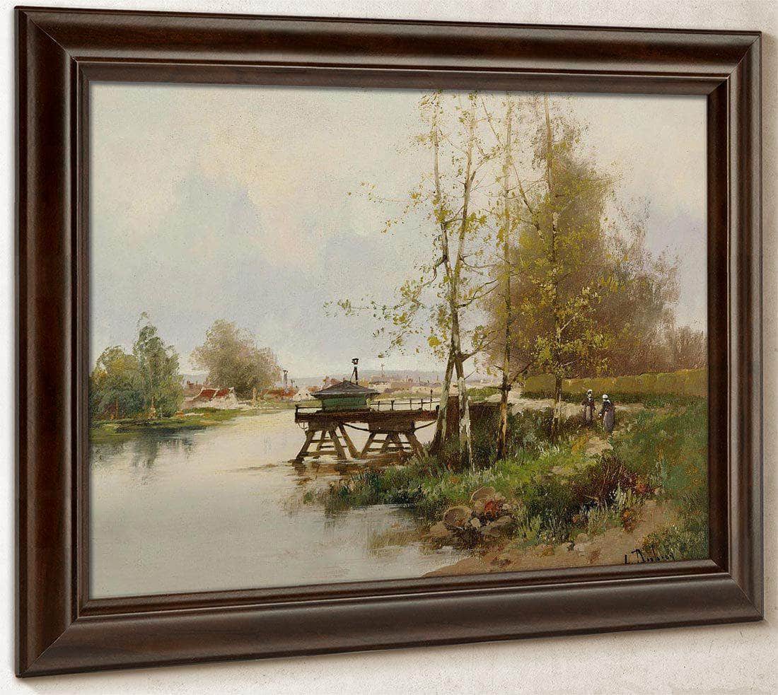 The Pond At The Edge Of The Village By Eugene Galien Laloue Fine Art Print