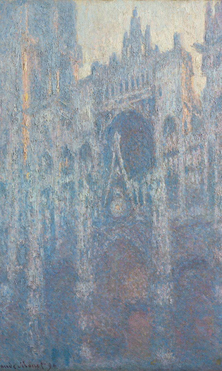 The Portal Of Rouen Cathedral In Morning By Light By  Claude Monet Fine Art Print