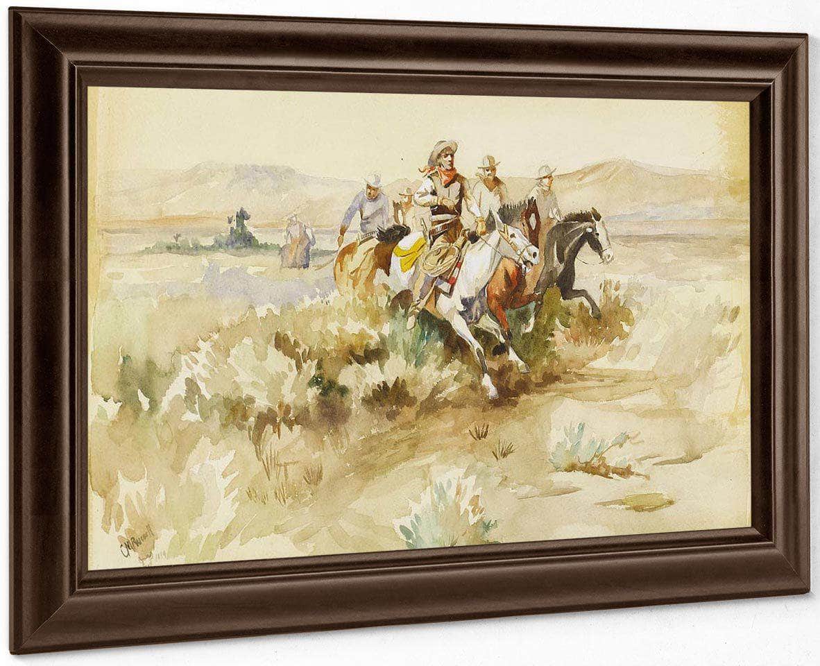 The Posse 1899 By Charles Marion Russell Fine Art Print