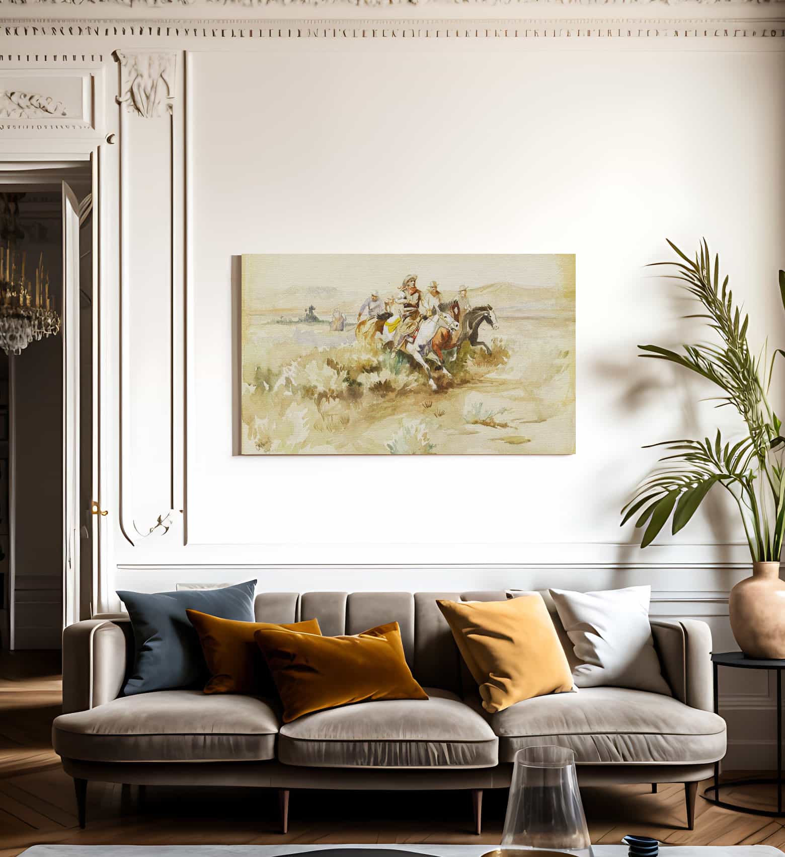 The Posse 1899 By Charles Marion Russell Fine Art Print
