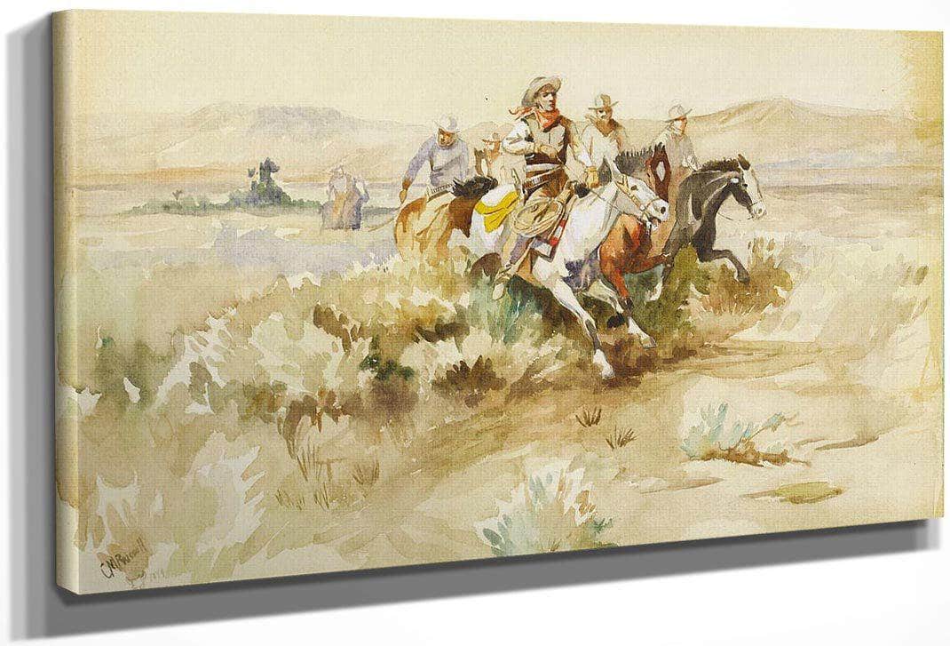 The Posse 1899 By Charles Marion Russell Fine Art Print