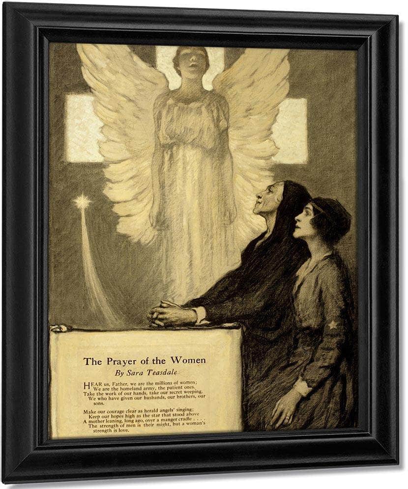 The Prayer Of The Women By Francis Luis Mora Fine Art Print