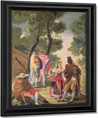 The Pretty Woman And The Masked Men (The Road Of Andalusia) (Oil On Canvas) By Francisco De Goya Fine Art Print