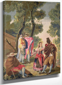 The Pretty Woman And The Masked Men (The Road Of Andalusia) (Oil On Canvas) By Francisco De Goya Fine Art Print