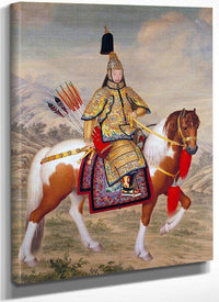 The Qianlong Emperor In Ceremonial Armour 1758 By Giuseppe Castiglione Fine Art Print