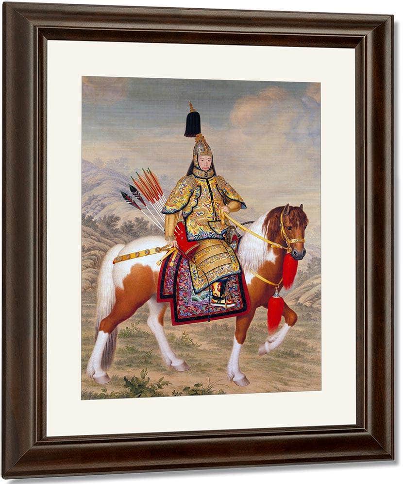 The Qianlong Emperor In Ceremonial Armour 1758 By Giuseppe Castiglione Fine Art Print