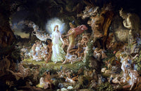 The Quarrel Of Oberon And Titania Painting Joseph Noel Paton Canvas Art Fine Art Print