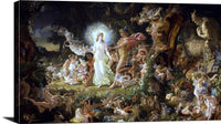 The Quarrel Of Oberon And Titania Painting Joseph Noel Paton Canvas Art Fine Art Print