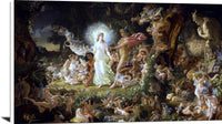 The Quarrel Of Oberon And Titania Painting Joseph Noel Paton Canvas Art Fine Art Print