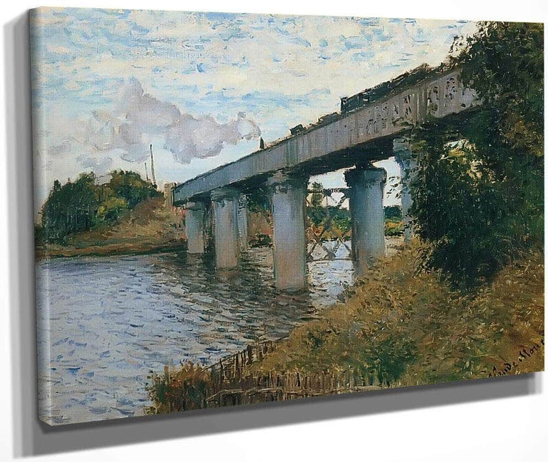 The Railway Bridge Argenteuil By Claude Monet Fine Art Print