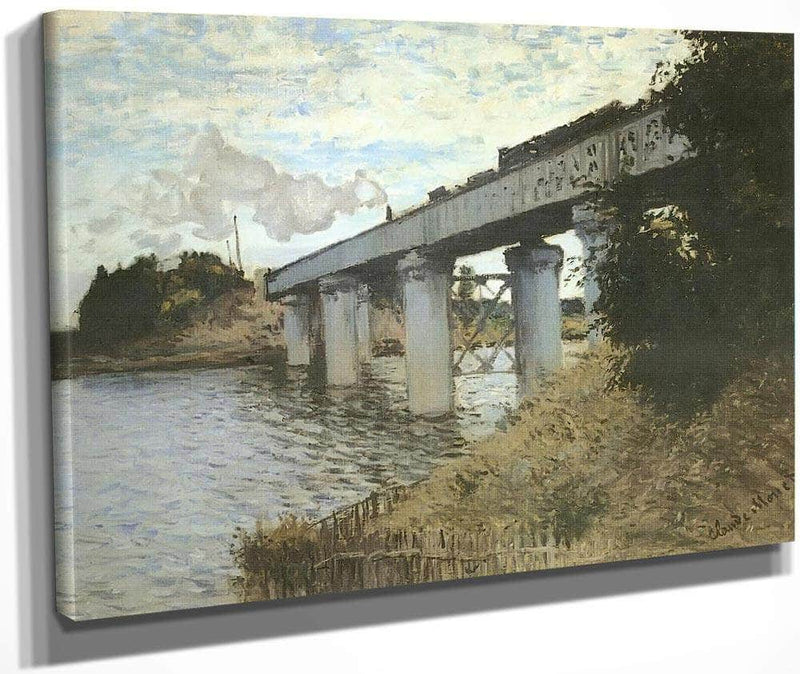 The Railway Bridge At Argenteuil By Claude Monet Fine Art Print