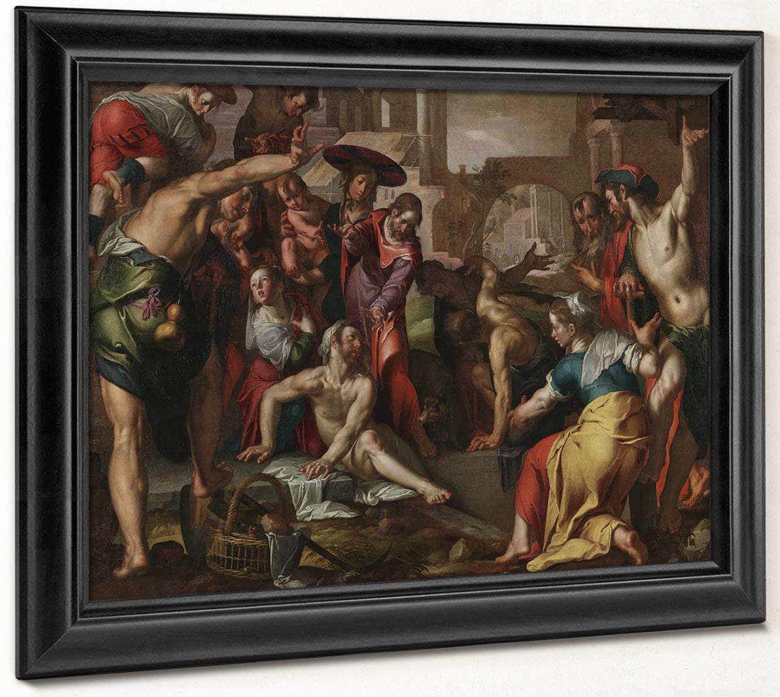 The Raising Of Lazarus By Joachim Wtewael Fine Art Print