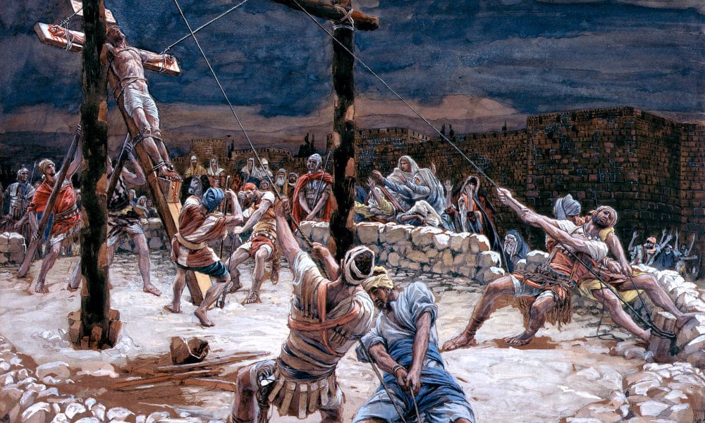 The Raising Of The Cross By James Tissot Fine Art Print