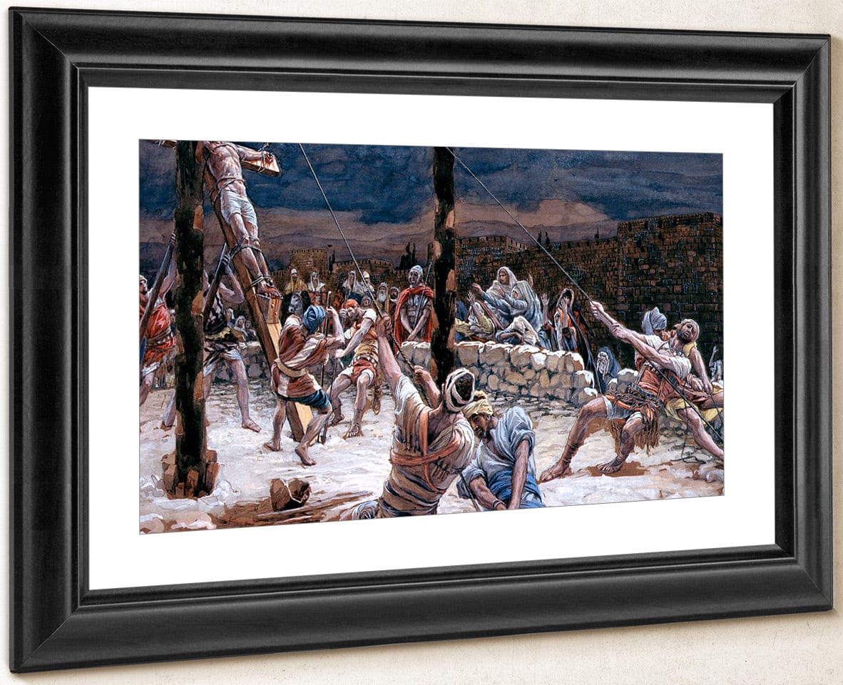 The Raising Of The Cross By James Tissot Fine Art Print