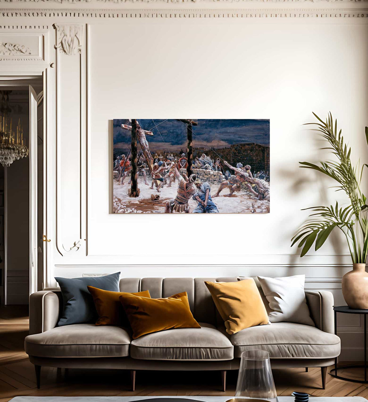 The Raising Of The Cross By James Tissot Fine Art Print