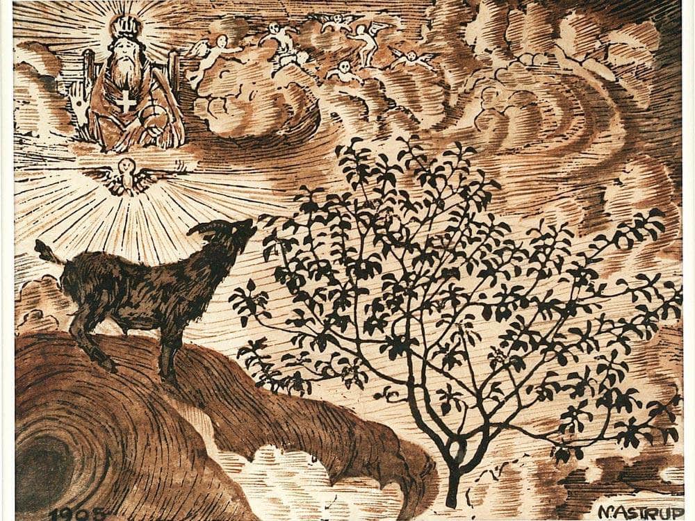 The Ram That Entered Paradise By Nicolai Astrup Fine Art Print