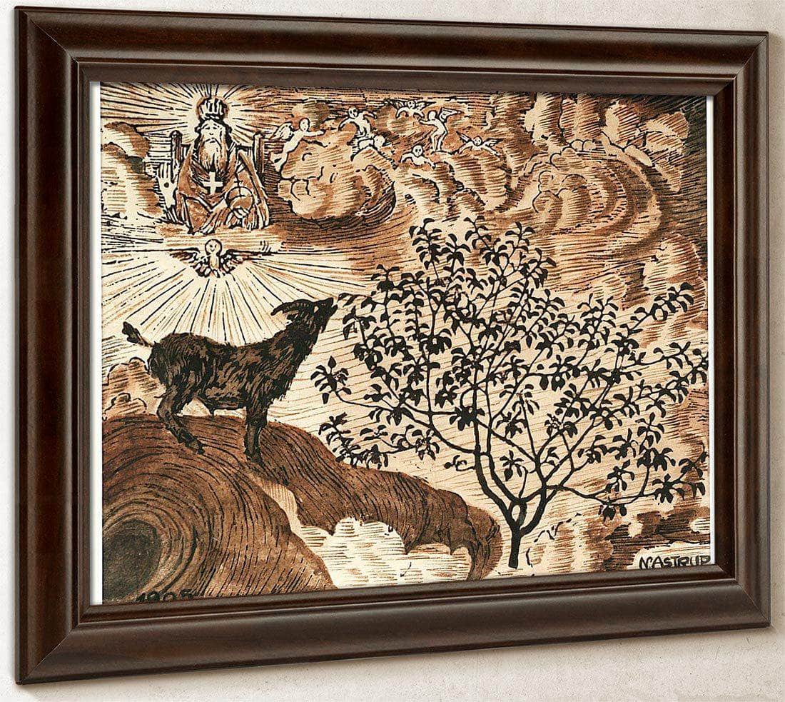 The Ram That Entered Paradise By Nicolai Astrup Fine Art Print