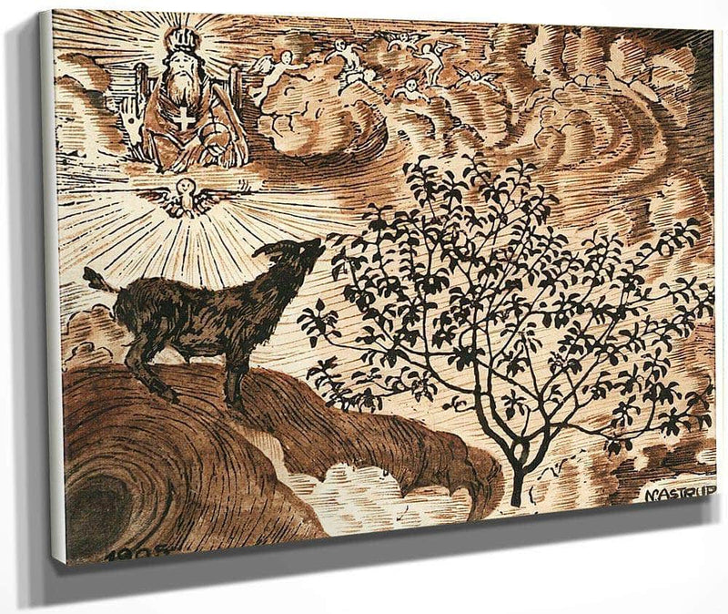 The Ram That Entered Paradise By Nicolai Astrup Fine Art Print