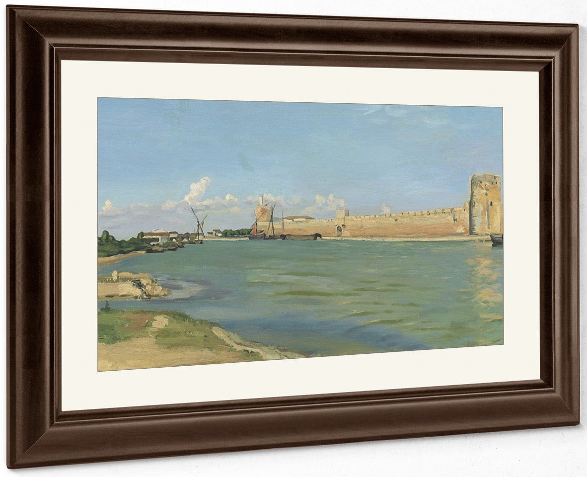 The Ramparts At Aigues Mortes By Frederic Bazille Fine Art Print