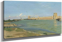 The Ramparts At Aigues Mortes By Frederic Bazille Fine Art Print