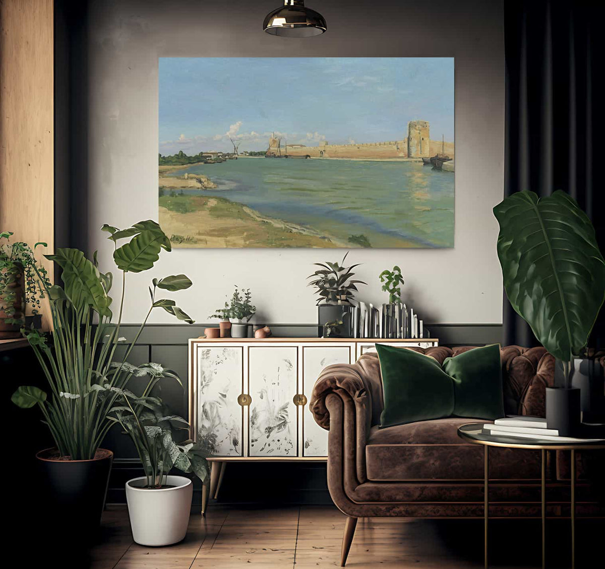 The Ramparts At Aigues Mortes By Frederic Bazille Fine Art Print