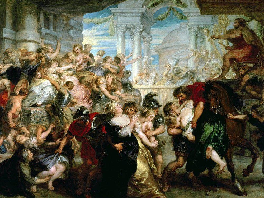 The Rape Of The Sabine Women By Peter Paul Rubens Fine Art Print