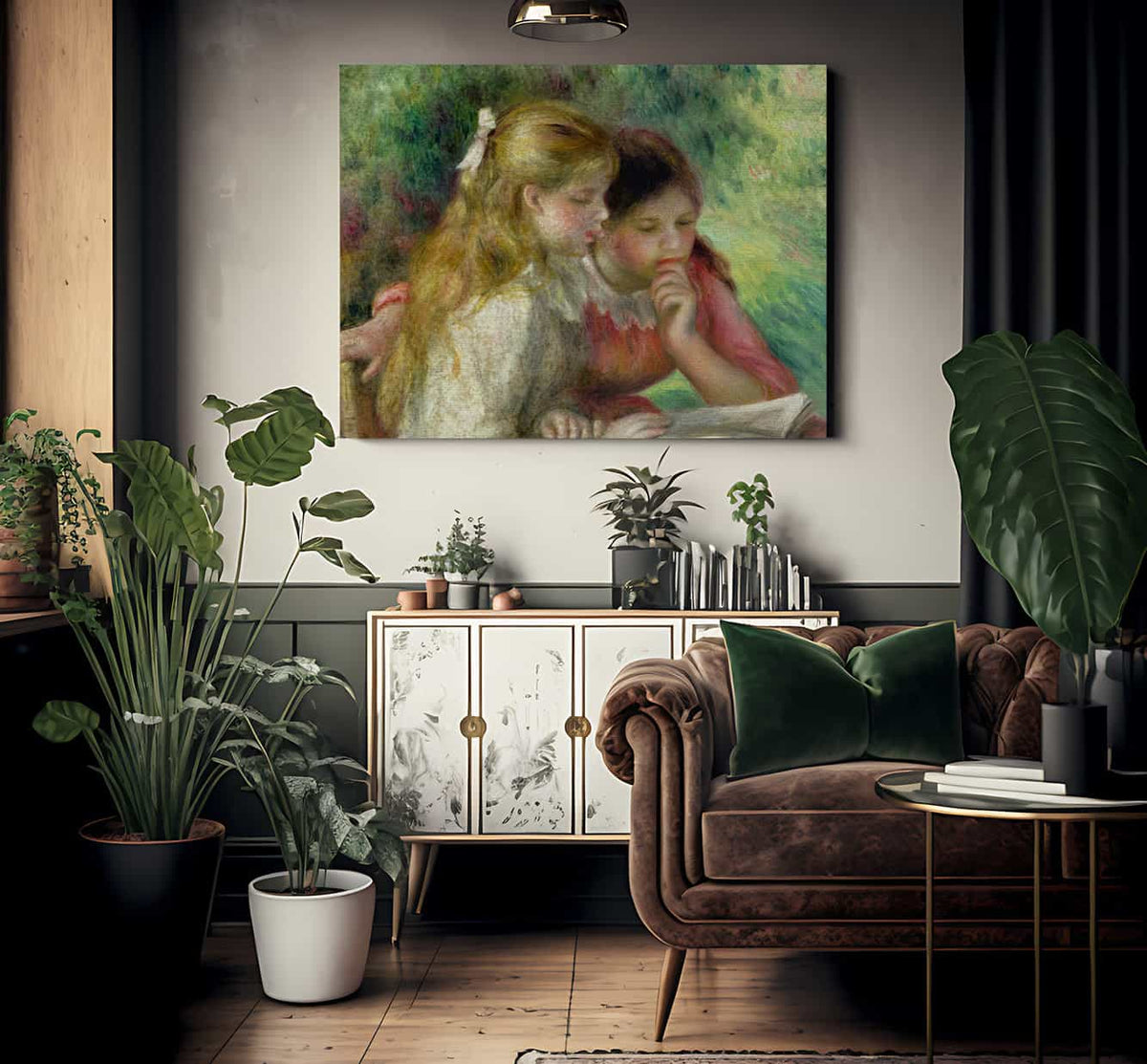 The Reading By Pierre Auguste Renoir Fine Art Print