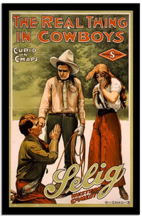 The Real Thing in Cowboys Vintage Movie Poster Fine Art Print